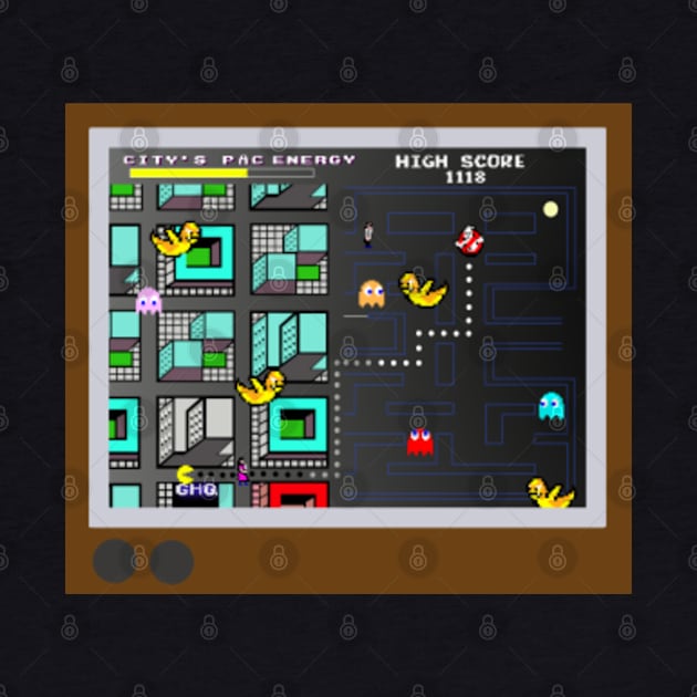 Ghostbusters / Pacman Retro Game Crossover by TheMagicGhostbuster